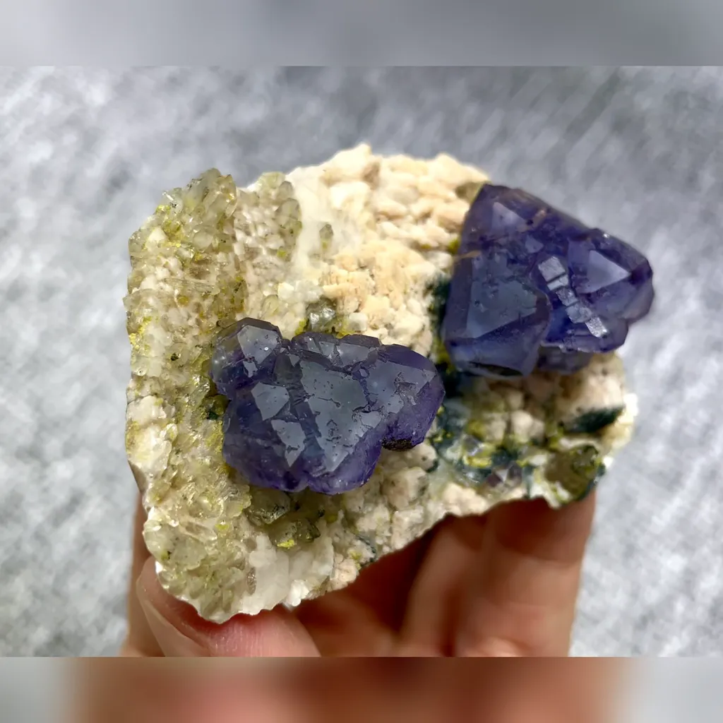 Natural Purple Phantom Fluorite comes from Yunxiao,Fujian  65*45*30MM - image 3
