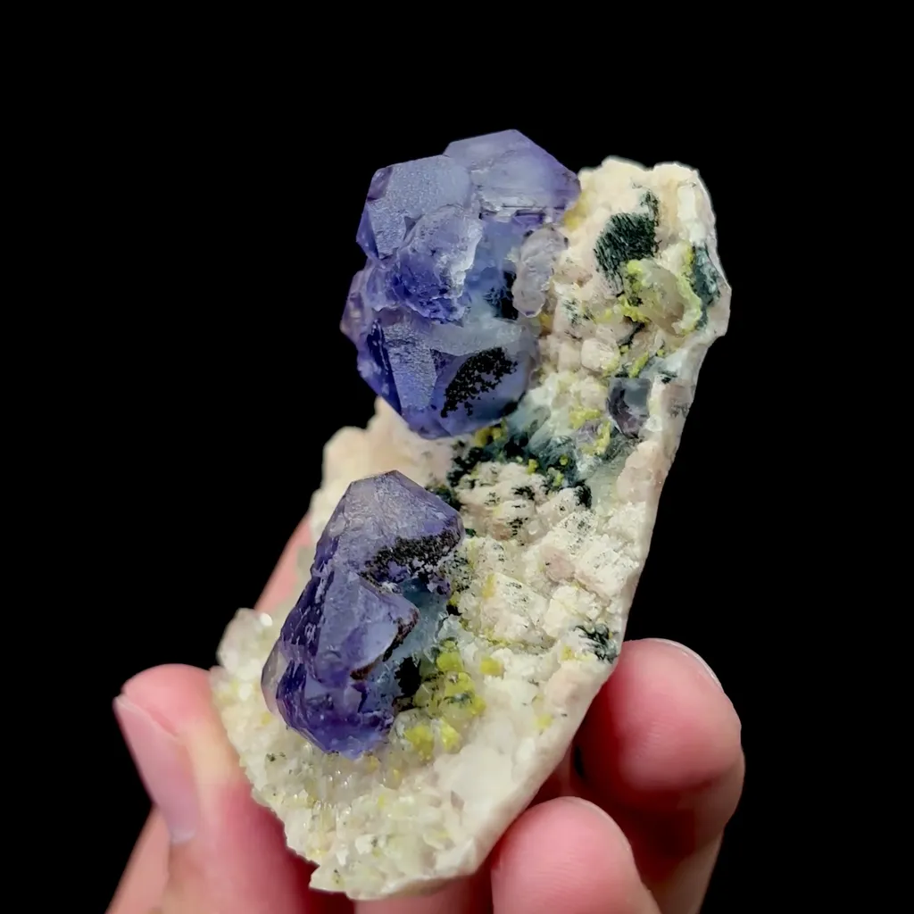 Natural Purple Phantom Fluorite comes from Yunxiao,Fujian  65*45*30MM - image 3