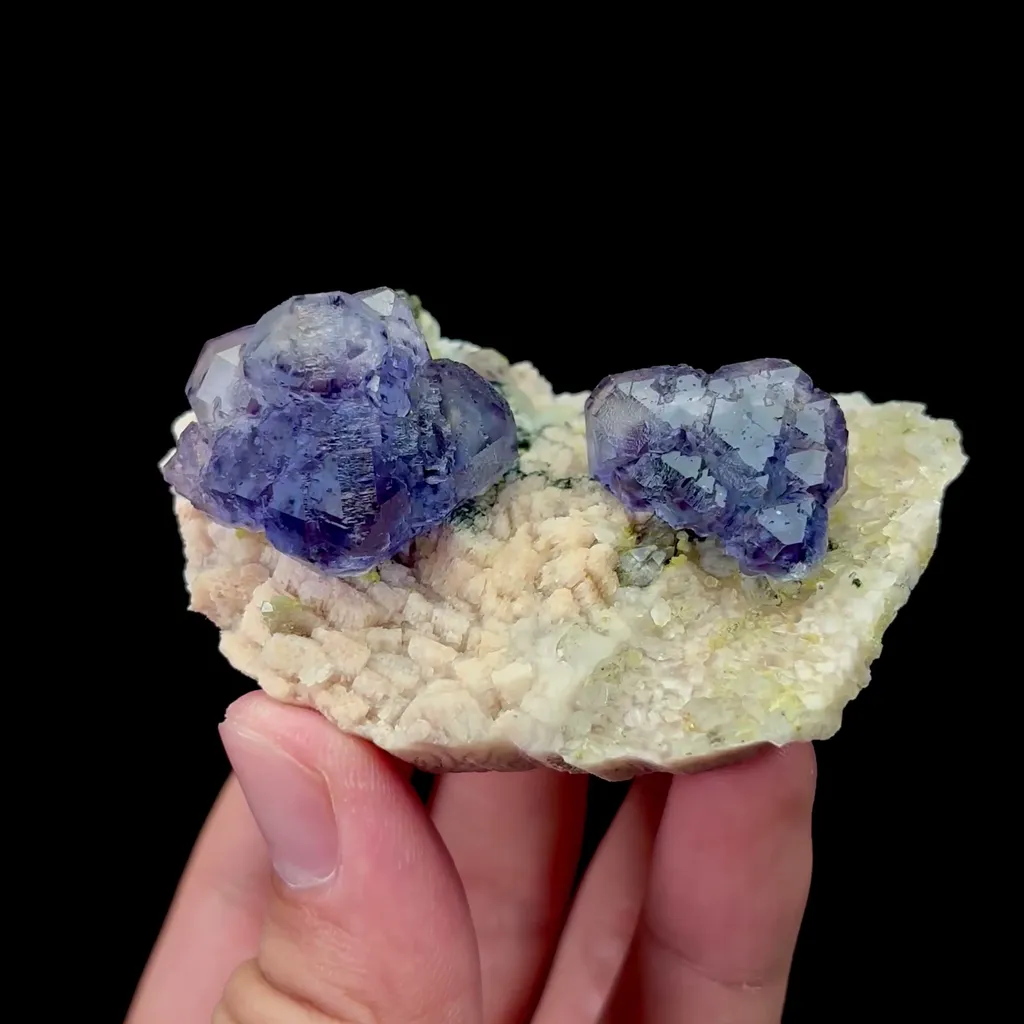 Natural Purple Phantom Fluorite comes from Yunxiao,Fujian  65*45*30MM image