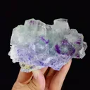 Natural Purple Phantom Fluorite comes from Zhejiang,China 105*70*35MM - image 2