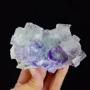 Natural Purple Phantom Fluorite comes from Zhejiang,China 105*70*35MM - image 4