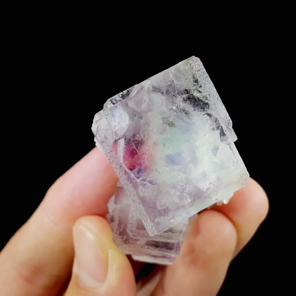 Natural Purple Phantom Fluorite comes from Zhejiang,China 40*25*40MM - image 3