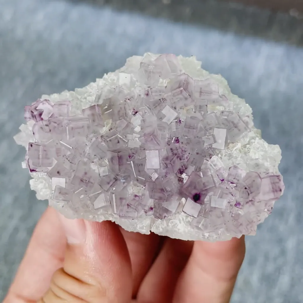 Natural Purple Phantom Fluorite comes from Zhejiang,China 65*45*20MM - image 4