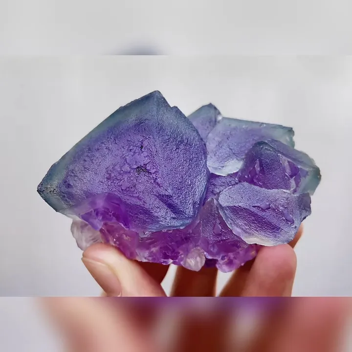 Natural Purple Phantom Fluorite comes from Zhejiang,China 80*50*40MM - image 4