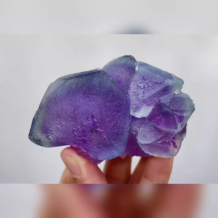 Natural Purple Phantom Fluorite comes from Zhejiang,China 80*50*40MM - image 5