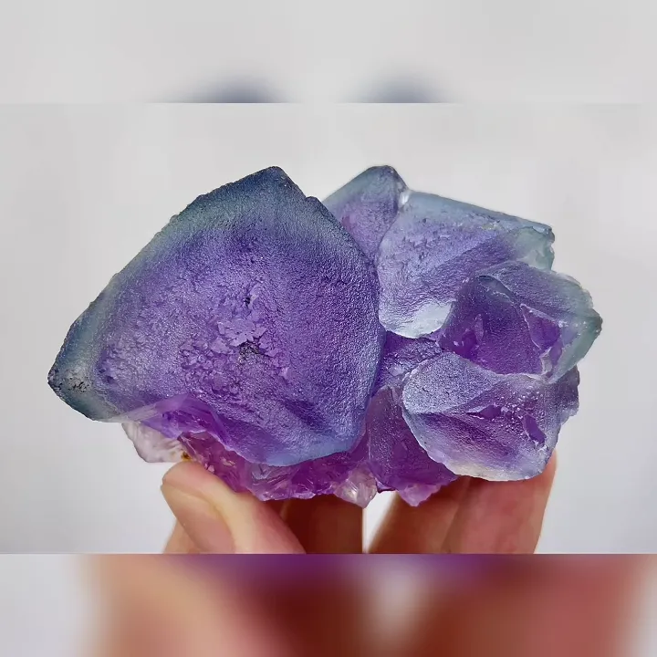 Natural Purple Phantom Fluorite comes from Zhejiang,China 80*50*40MM - image 6