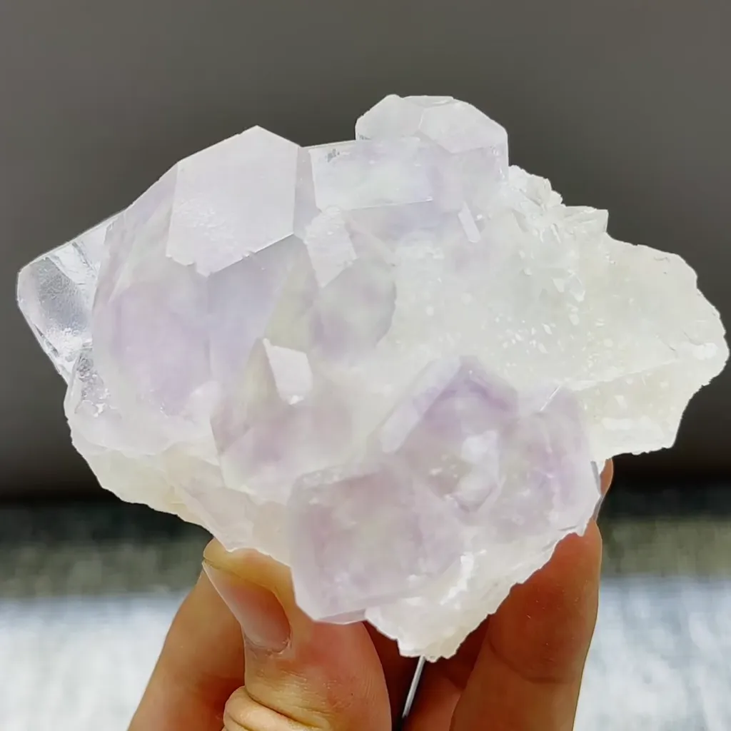 Natural Purple Phantom Fluorite comes from Zhejiang,China 90*70*40MM image