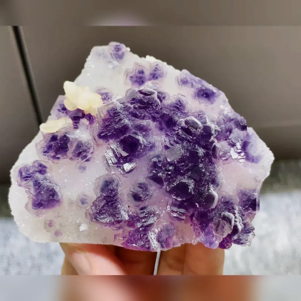 Natural Purple Phantom Fluorite from Fujian,China 80*65*30MM image