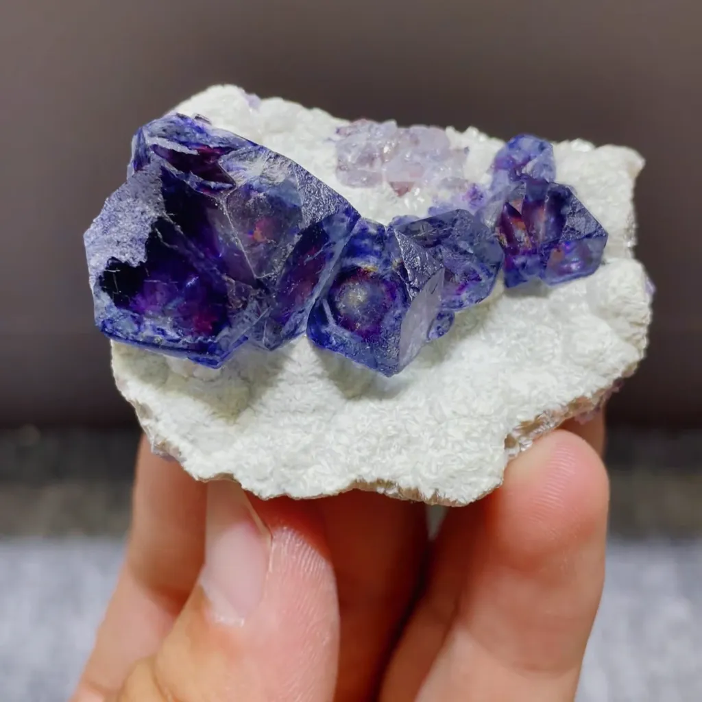 Natural Purple Phantom Fluorite from Yindu,Inner Mongolia 50*40*20MM - image 4