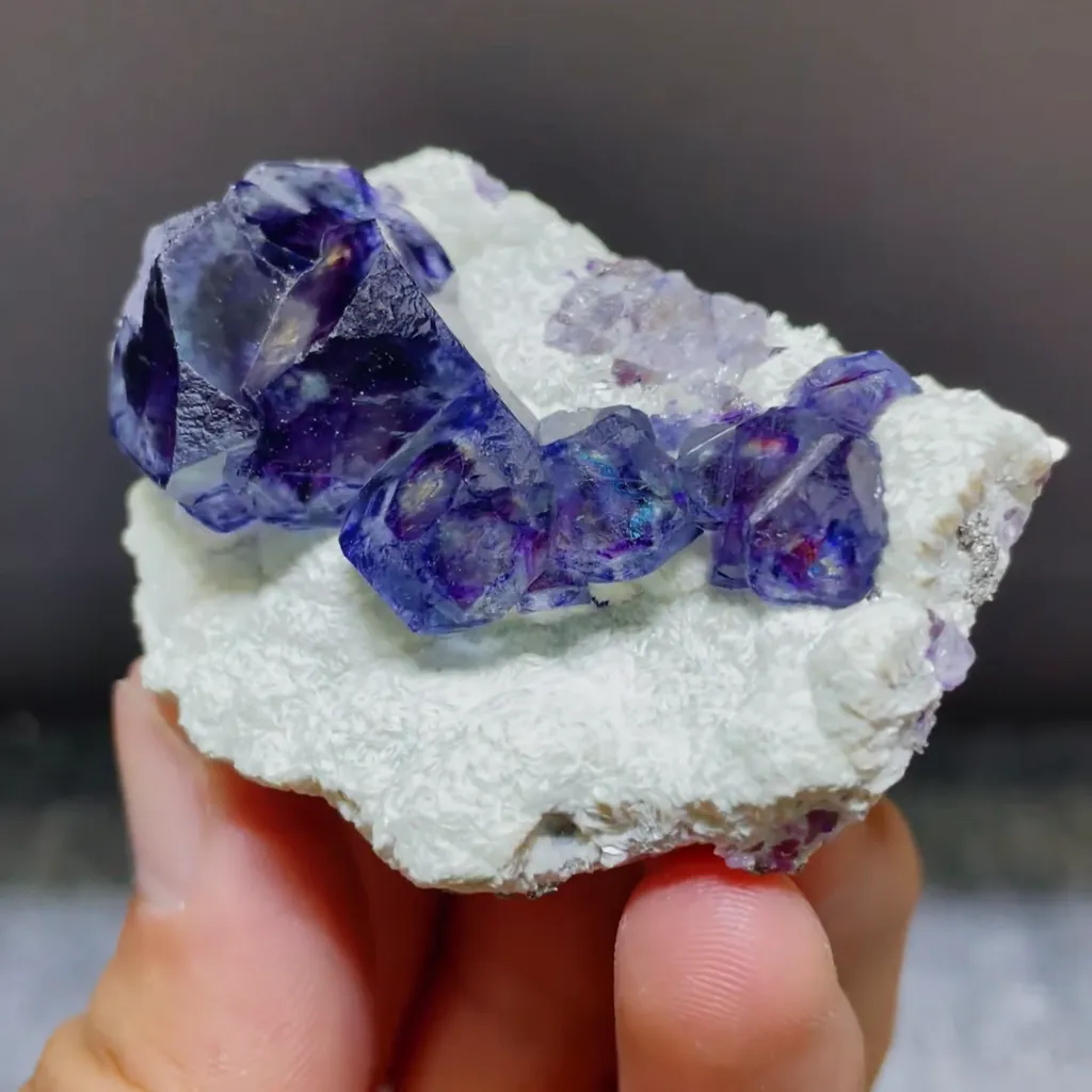 Natural Purple Phantom Fluorite from Yindu,Inner Mongolia 50*40*20MM - image 2