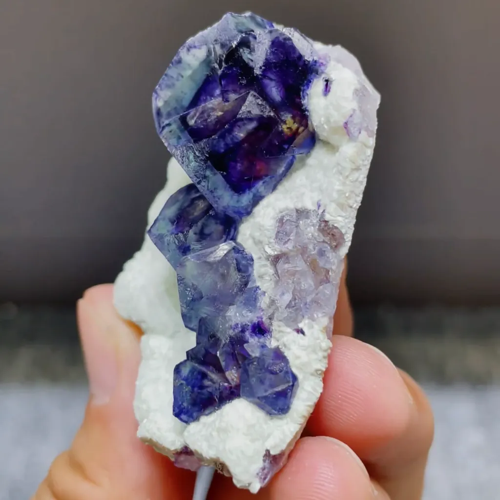 Natural Purple Phantom Fluorite from Yindu,Inner Mongolia 50*40*20MM - image 3