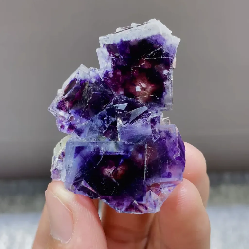 Natural Purple Phantom Fluorite from Yindu,Inner Mongolia 50*40*25MM - image 2