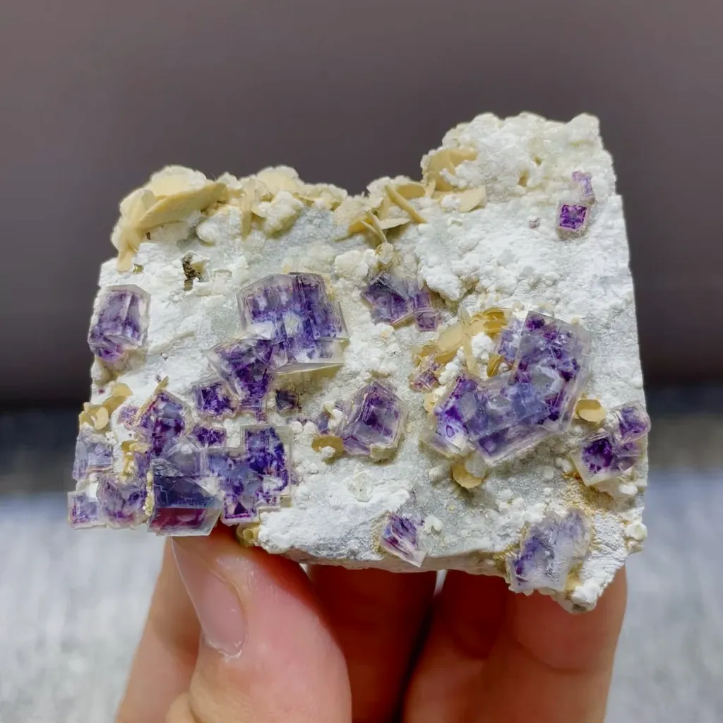Natural Purple Phantom Fluorite from Yindu,Inner Mongolia 60*55*20MM - image 2