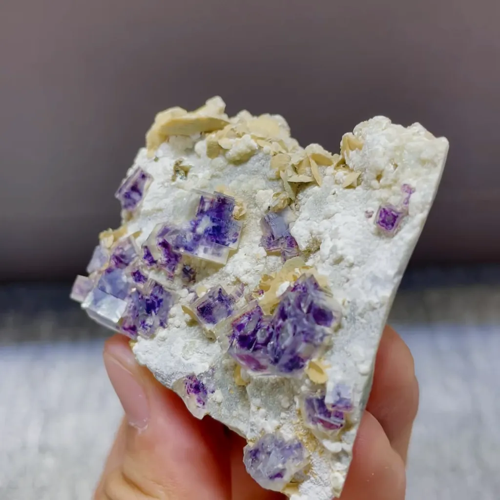 Natural Purple Phantom Fluorite from Yindu,Inner Mongolia 60*55*20MM - image 3