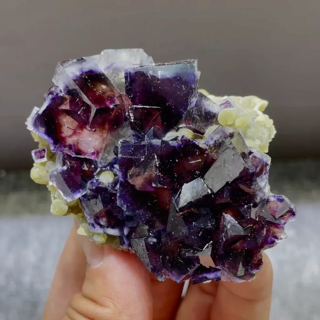 Natural Purple Phantom Fluorite from Yindu,Inner Mongolia 65*50*25MM - image 2