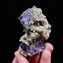 Natural Purple Phantom Fluorite & Mica, Mineral Specimen: Inner Mongolia,China (45*75*30MM) - image 4