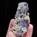 Natural Purple Phantom Fluorite & Mica, Mineral Specimen: Inner Mongolia,China (45*75*30MM) - image 2