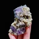 Natural Purple Phantom Fluorite & Mica, Mineral Specimen: Inner Mongolia,China (45*75*30MM) - image 1