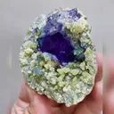 Natural Purple Phantom Fluorite & Mica, Mineral Specimen: Yindu,Inner Mongolia (50*75*25mm) - image 3