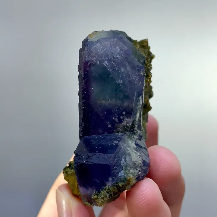 Natural Purple Phantom Fluorite & Mica, Mineral Specimen: Yindu,Inner Mongolia (75*60*20mm) - image 4