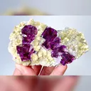 Natural Purple Phantom Fluorite & Mica,Mineral Specimen: Inner Mongolia,China (100*60*30MM) - image 4
