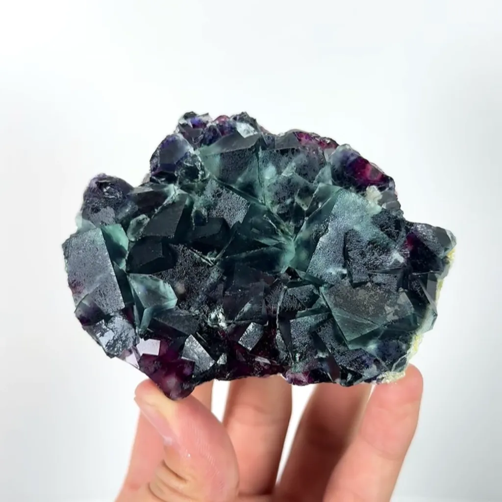 Natural Purple Phantom Fluorite, Mineral Specimen: Inner Mongolia,China (100*70*25MM) - image 3