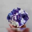 Natural Purple Phantom Fluorite, Mineral Specimen: Inner Mongolia,China (100*80*30MM) - image 2