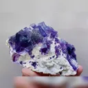 Natural Purple Phantom Fluorite, Mineral Specimen: Inner Mongolia,China (100*80*30MM) - image 3