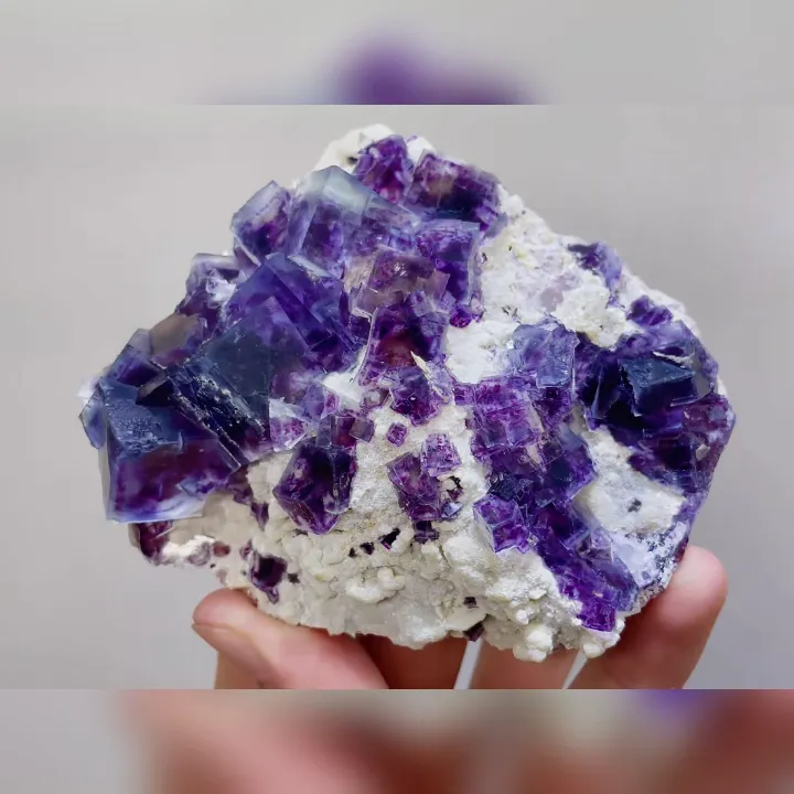 Natural Purple Phantom Fluorite, Mineral Specimen: Inner Mongolia,China (100*80*30MM) - image 5