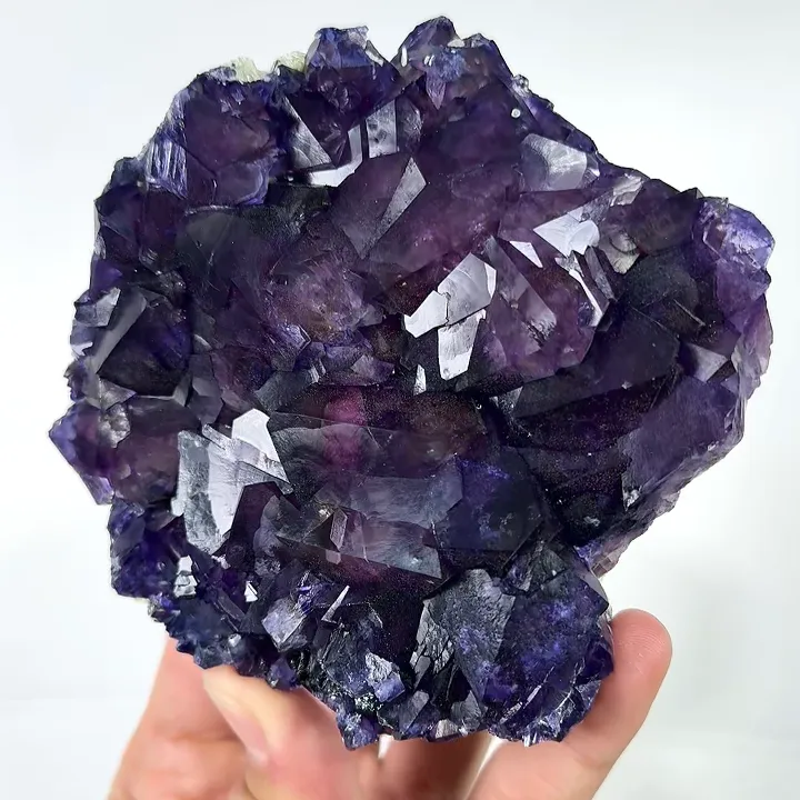 Natural Purple Phantom Fluorite, Mineral Specimen: Inner Mongolia,China (105*105*30MM) image