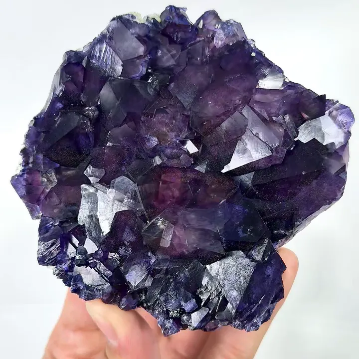 Natural Purple Phantom Fluorite, Mineral Specimen: Inner Mongolia,China (105*105*30MM) - image 3