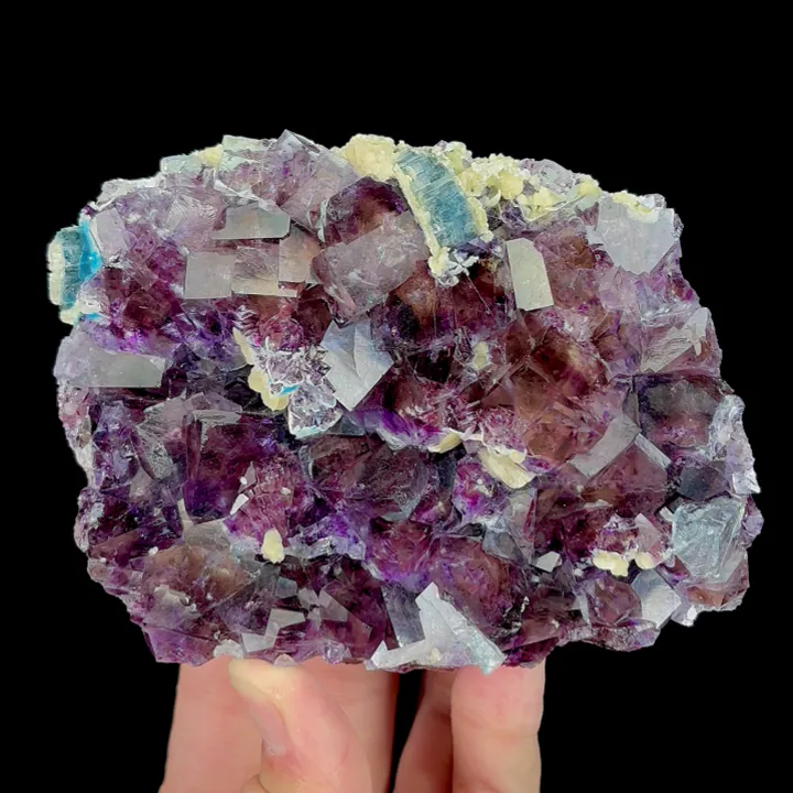 Natural Purple Phantom Fluorite, Mineral Specimen: Inner Mongolia,China (110*85*20MM) image