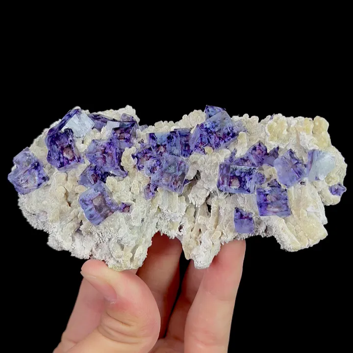 Natural Purple Phantom Fluorite, Mineral Specimen: Inner Mongolia,China (115*60*30MM) image