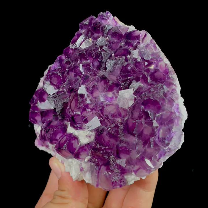 Natural Purple Phantom Fluorite, Mineral Specimen: Inner Mongolia,China (115*95*35MM) image