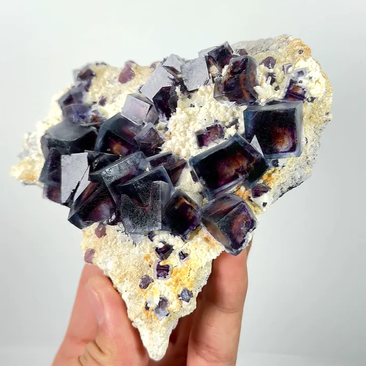 Natural Purple Phantom Fluorite, Mineral Specimen: Inner Mongolia,China (125*105*40MM) - image 2