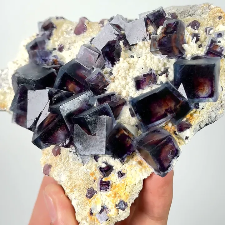 Natural Purple Phantom Fluorite, Mineral Specimen: Inner Mongolia,China (125*105*40MM) - image 3