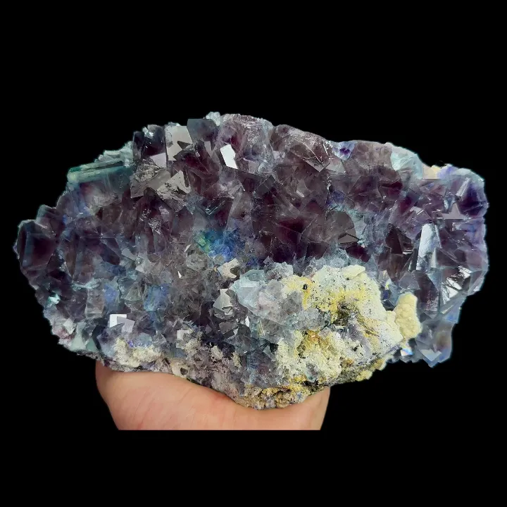 Natural Purple Phantom Fluorite, Mineral Specimen: Inner Mongolia,China (220*130*60MM) image