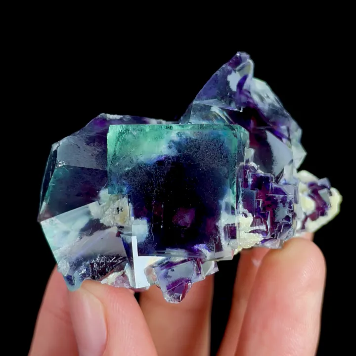 Natural Purple Phantom Fluorite, Mineral Specimen: Inner Mongolia,China (55*35*30MM) image
