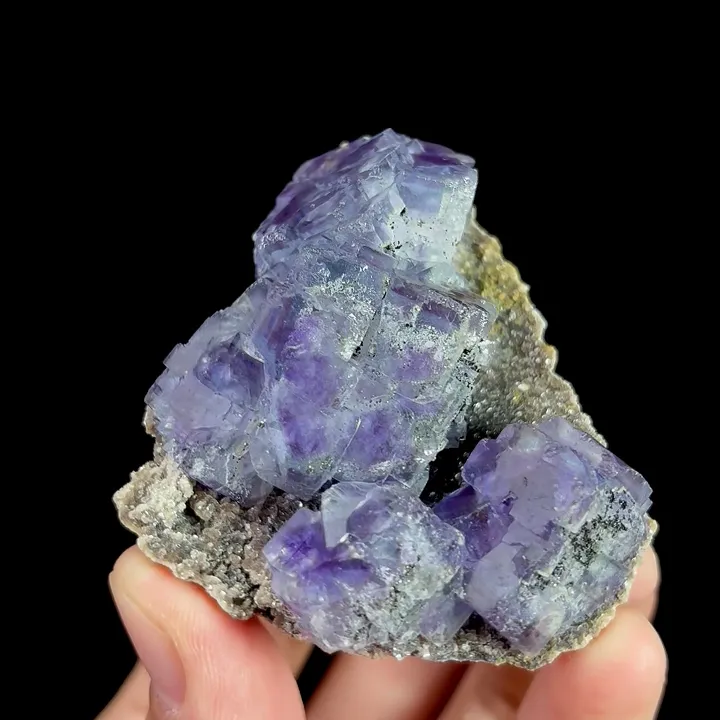 Natural Purple Phantom Fluorite, Mineral Specimen: Inner Mongolia,China (55*60*30MM) image