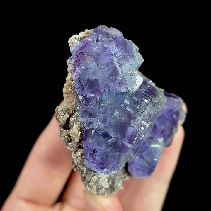 Natural Purple Phantom Fluorite, Mineral Specimen: Inner Mongolia,China (55*60*30MM) - image 4