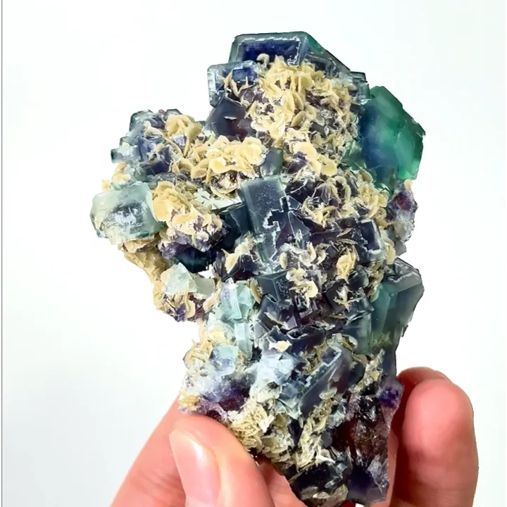 Natural Purple Phantom Fluorite, Mineral Specimen: Inner Mongolia,China (60*85*25MM) - image 4