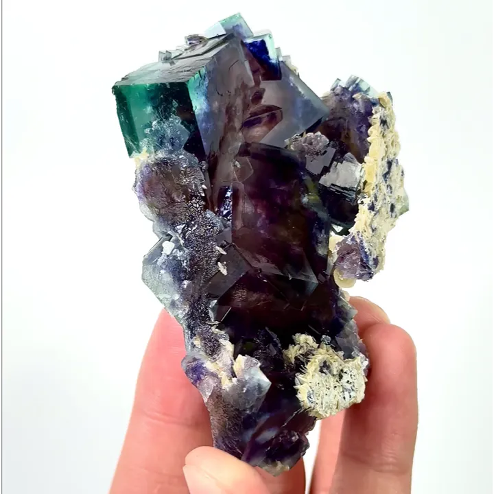 Natural Purple Phantom Fluorite, Mineral Specimen: Inner Mongolia,China (60*85*25MM) - image 5