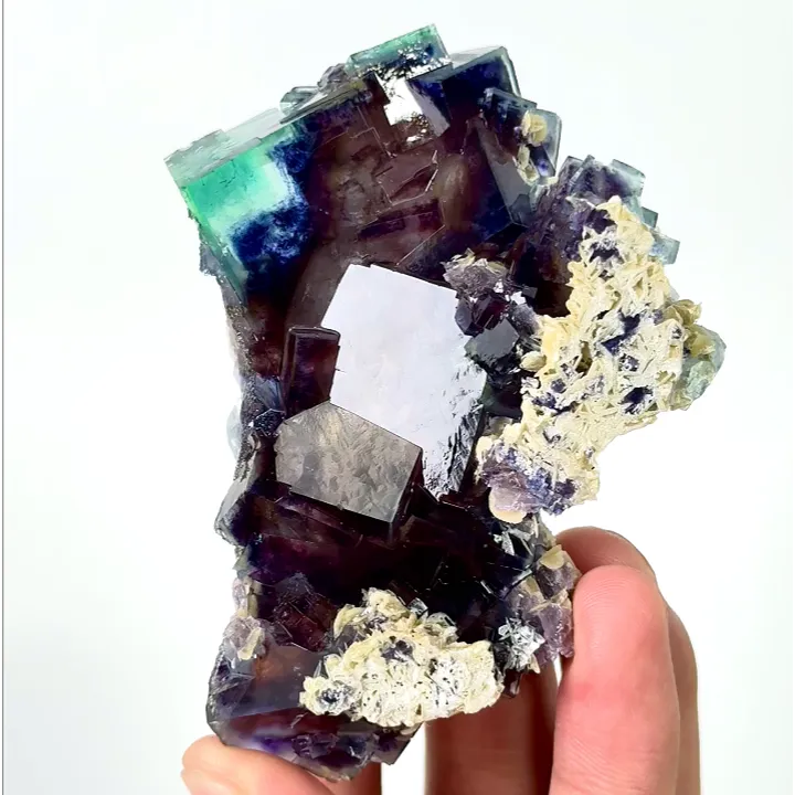 Natural Purple Phantom Fluorite, Mineral Specimen: Inner Mongolia,China (60*85*25MM) - image 2