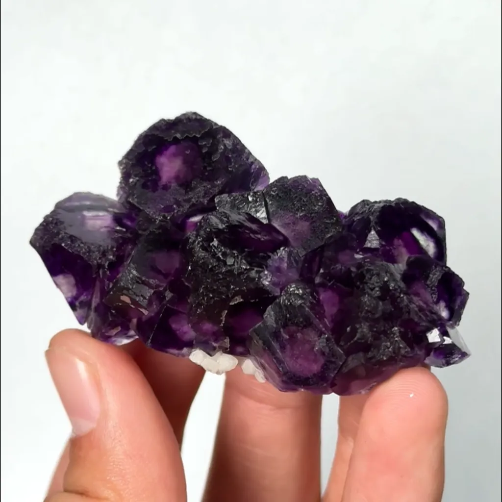 Natural Purple Phantom Fluorite, Mineral Specimen: Inner Mongolia,China (65*40*15MM) - image 2