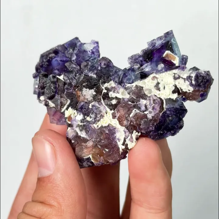 Natural Purple Phantom Fluorite, Mineral Specimen: Inner Mongolia,China (65*45*20MM) - image 3