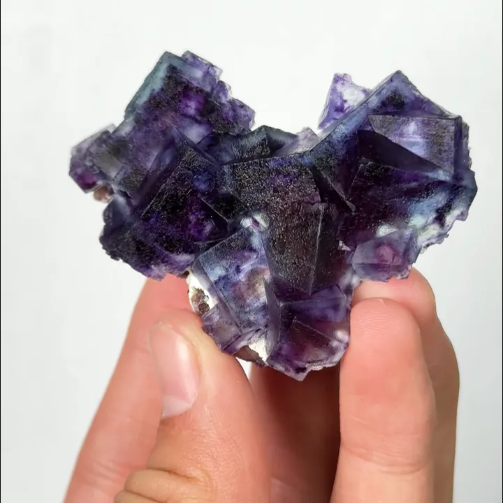 Natural Purple Phantom Fluorite, Mineral Specimen: Inner Mongolia,China (65*45*20MM) image