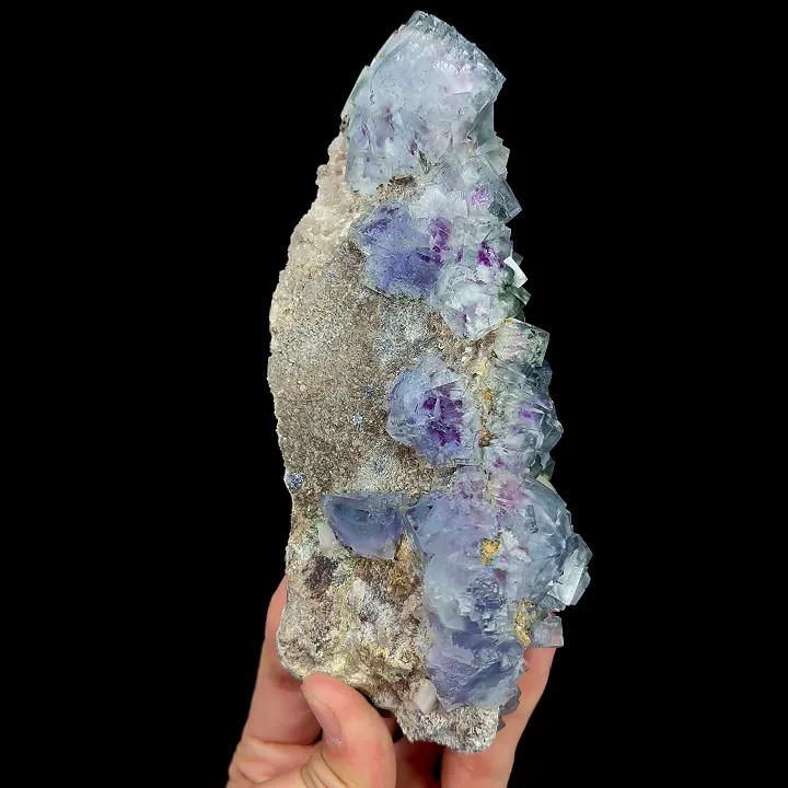 Natural Purple Phantom Fluorite, Mineral Specimen: Inner Mongolia,China (70*170*60MM) image