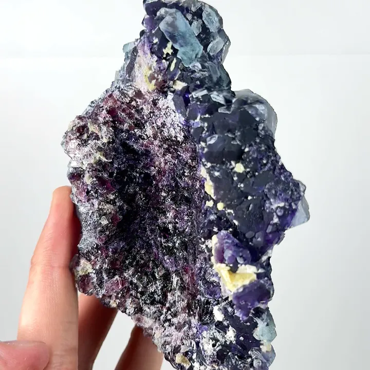Natural Purple Phantom Fluorite, Mineral Specimen: Inner Mongolia,China (75*120*40MM) - image 3