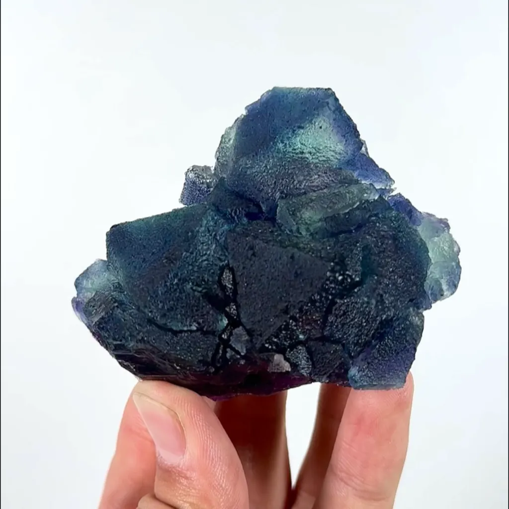 Natural Purple Phantom Fluorite, Mineral Specimen: Inner Mongolia,China (75*60*30MM) image