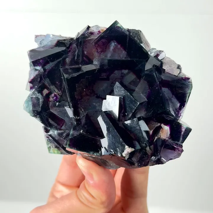 Natural Purple Phantom Fluorite, Mineral Specimen: Inner Mongolia,China (80*80*40MM) - image 5